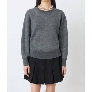 NEW SUNCOO payeti long sleeve sweater in carbone